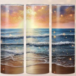 Spring Break & Summer TUMBLER CUP - 20 oz Stainless steel w Lid NWT -Cho…